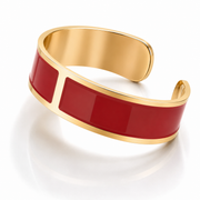 M 15mm 'Red Lacquer' Enamel Bracelet