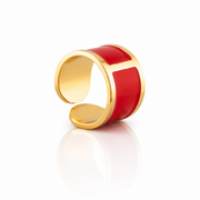 Anello smalto  'Rosso Valentino'