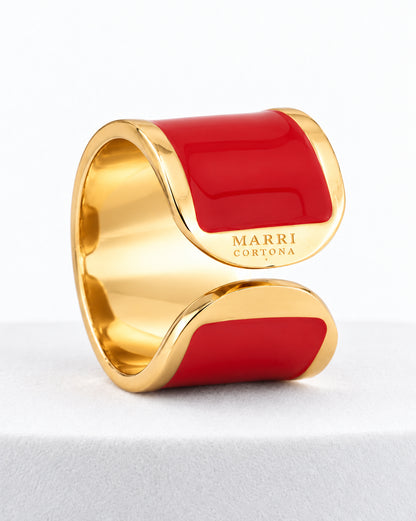 'Rosso Valentino' Enamel Ring