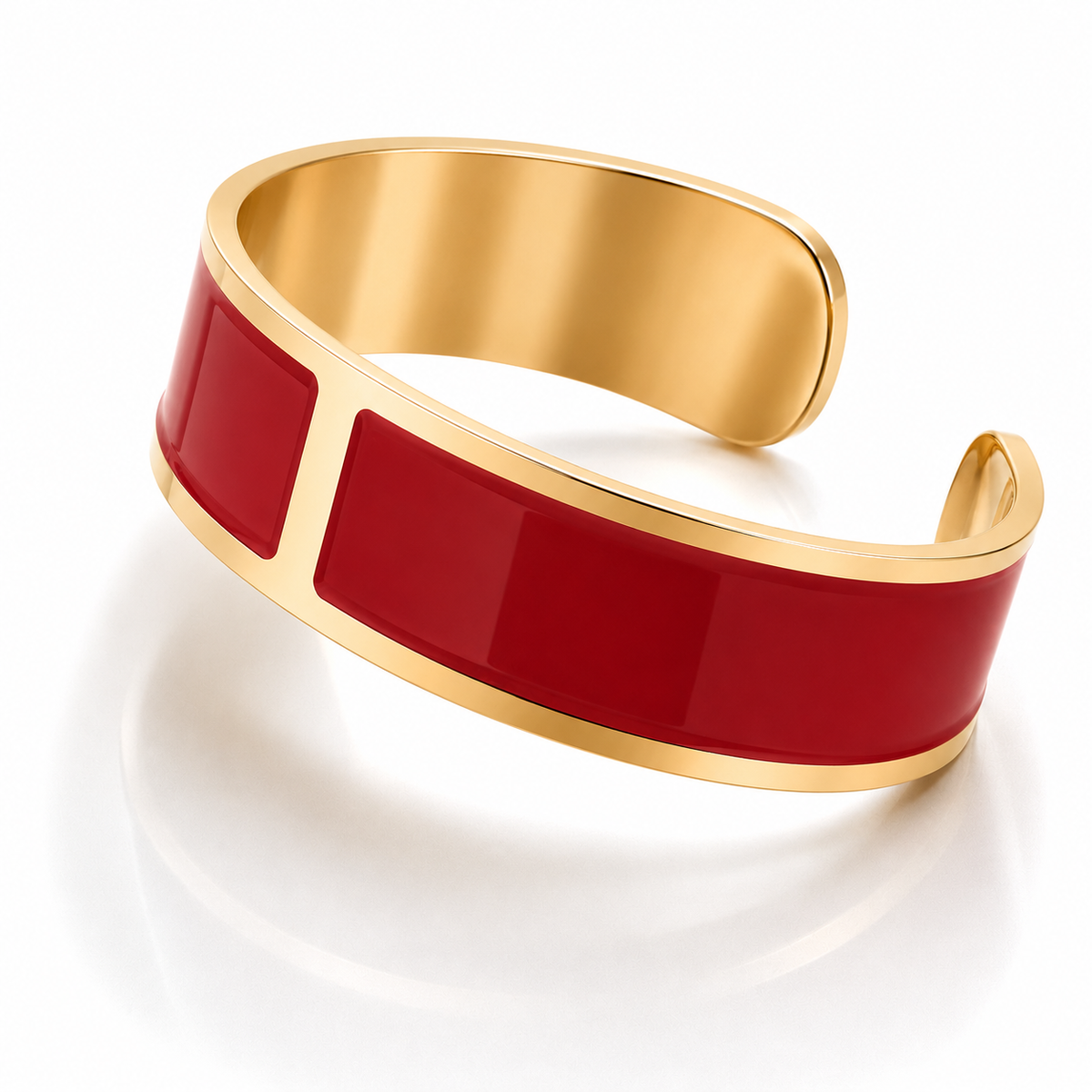 Bracciale Smalto M mm 15  'Rosso Valentino'