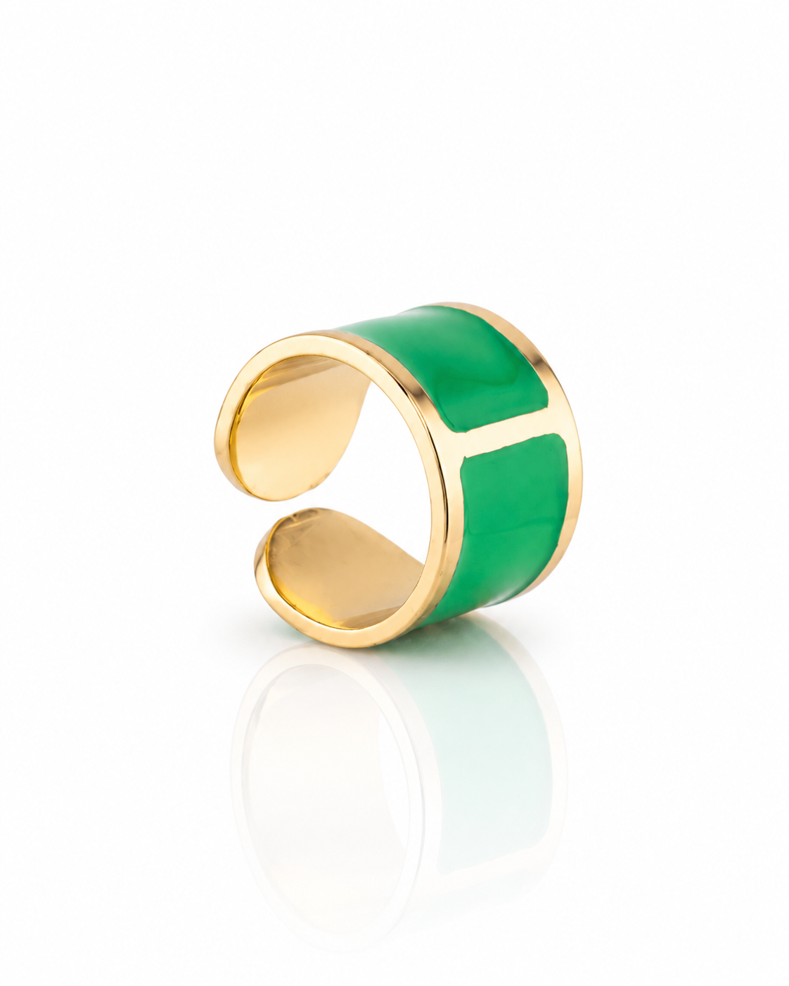 Anello smalto  'Verde Smeraldo'