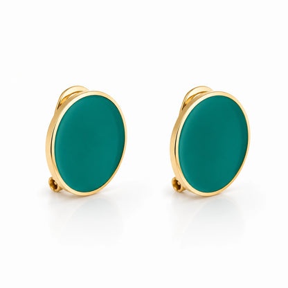 Pendientes esmaltados 'Esmeralda'