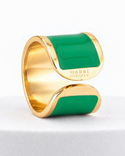 'Emerald Green' Enamel Ring