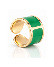 'Emerald Green' Enamel Ring