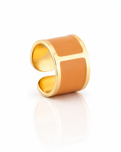Anillo esmaltado "Tierra de Siena"