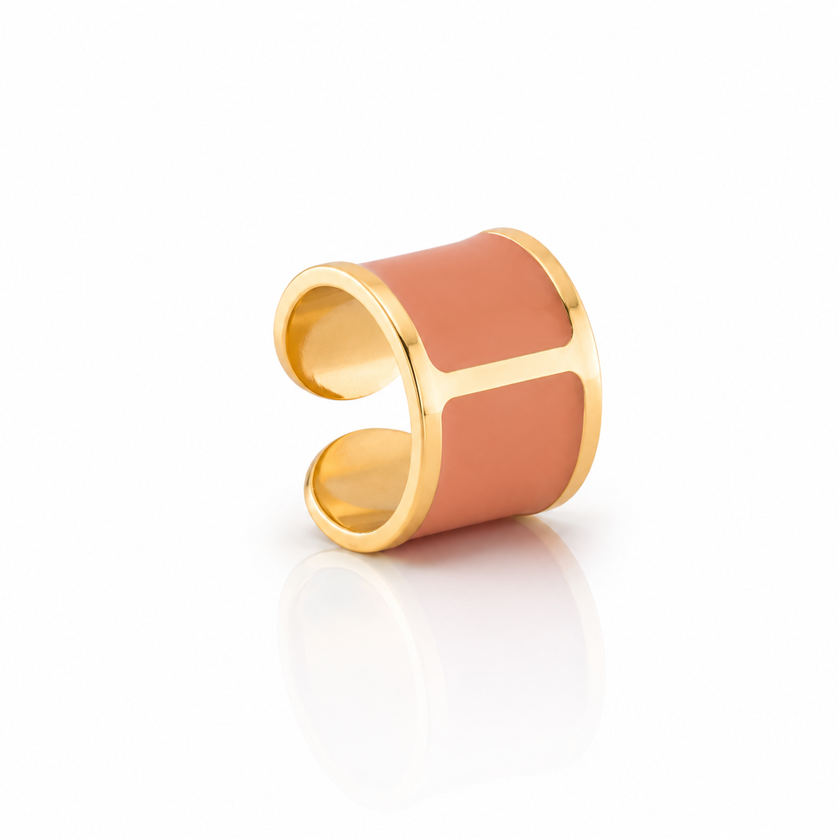 'Terracotta' enamel ring