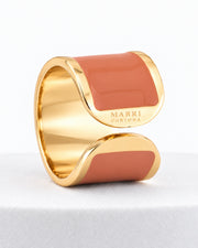 Anillo esmaltado 'Terracota'