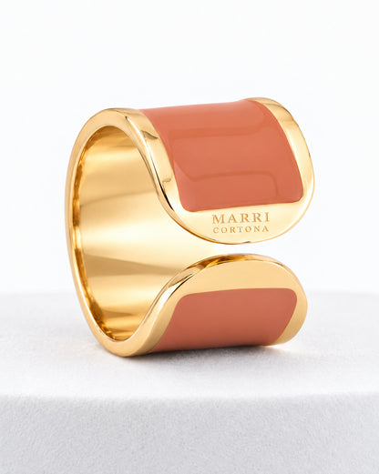 Anillo esmaltado 'Terracota'