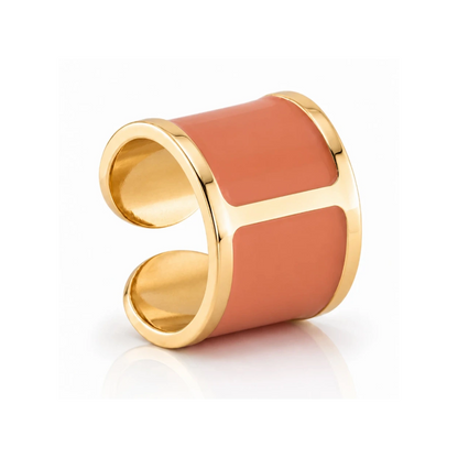 Anillo esmaltado 'Terracota'