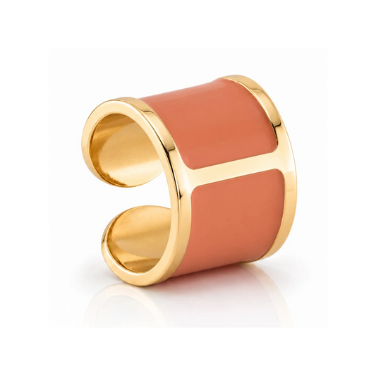 'Terracotta' enamel ring