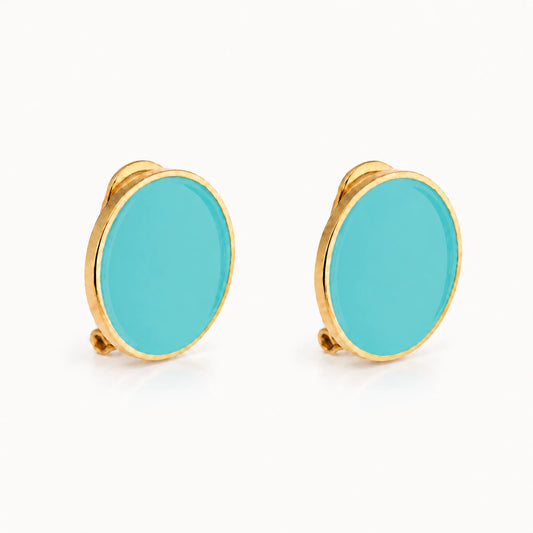 'Black' Enamel Earrings