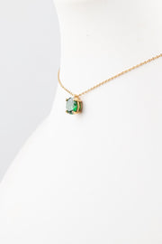 La Pietra dell’Anima di Agosto  Choker Tormalina Verde smeraldo ct1.57 Diametro 8 mm