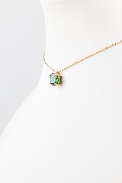 La Pietra dell’Anima di Maggio  Choker Tormalina Verde smeraldo ct 1.57 Diametro 8 mm