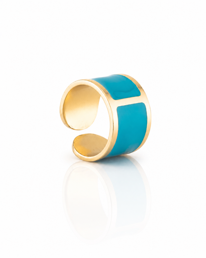 Anillo esmaltado 'Turquesa'