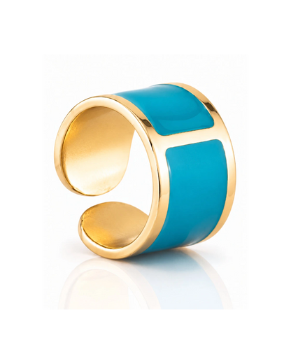 Turquoise Enamel Ring