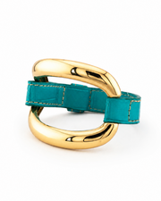 Brazalete de aligátor 'Turquesa'