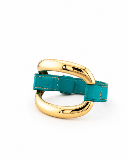 Brazalete de aligátor 'Turquesa'