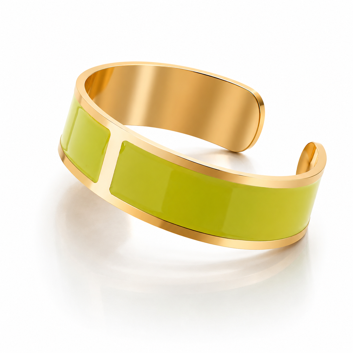 Enamel Bracelet M mm 15 'Lime Green'