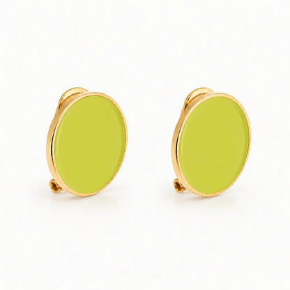 Pendientes de esmalte 'Follaje'