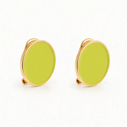 'Black' Enamel Earrings