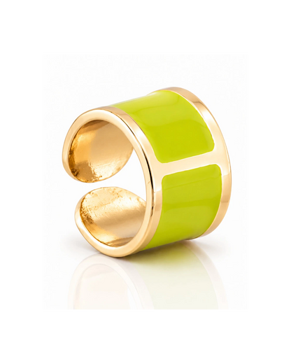 Enamel Ring 'Lime Green'