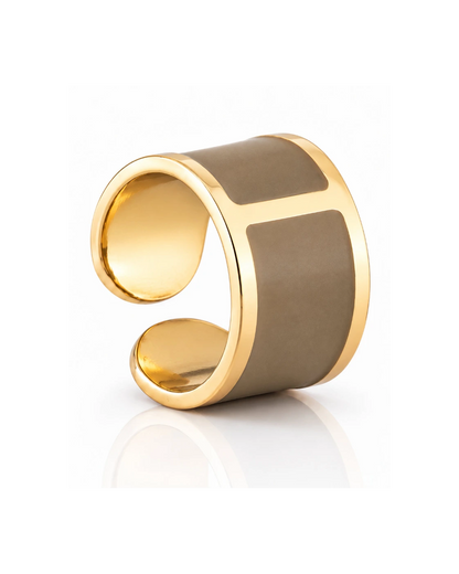 'Military Green' Enamel Ring