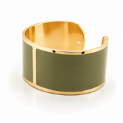 Pulsera Esmalte L 30 mm 'Verde Militar'