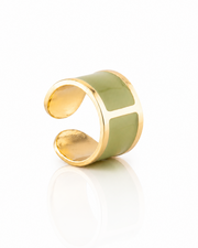 Anello smalto 'Verde Salvia'