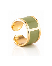 Anillo de esmalte 'Verde Salvia'