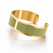 Sage Green Enamel Bracelet M 15mm