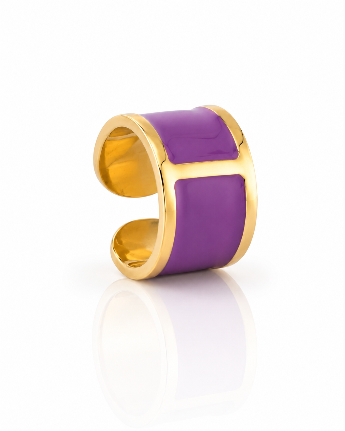 Anello smalto 'Viola'