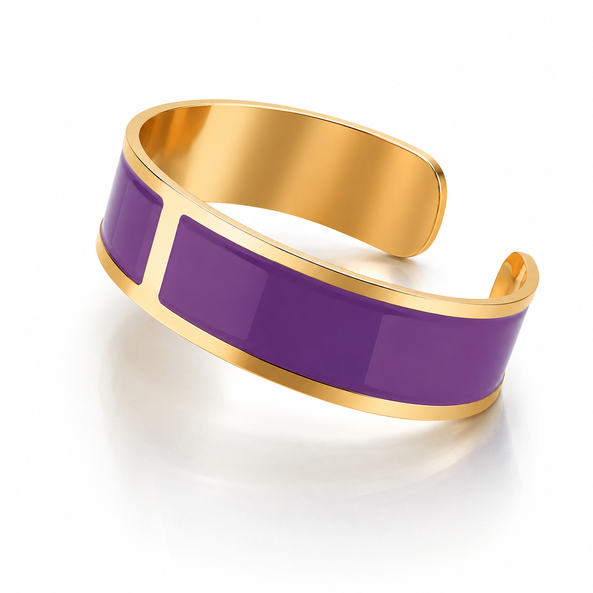 Bracciale Smalto M mm 15 'Viola'