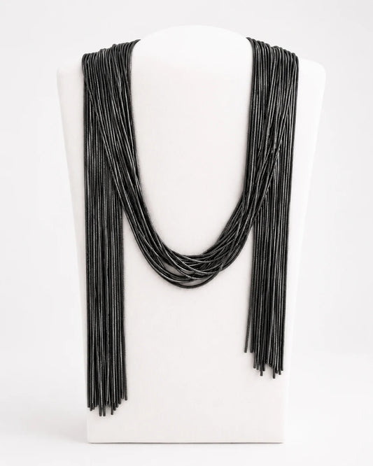 Collana Voila' con 18 Fili Oro Nero