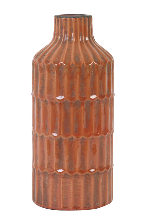 Coral vase in glazed ceramic