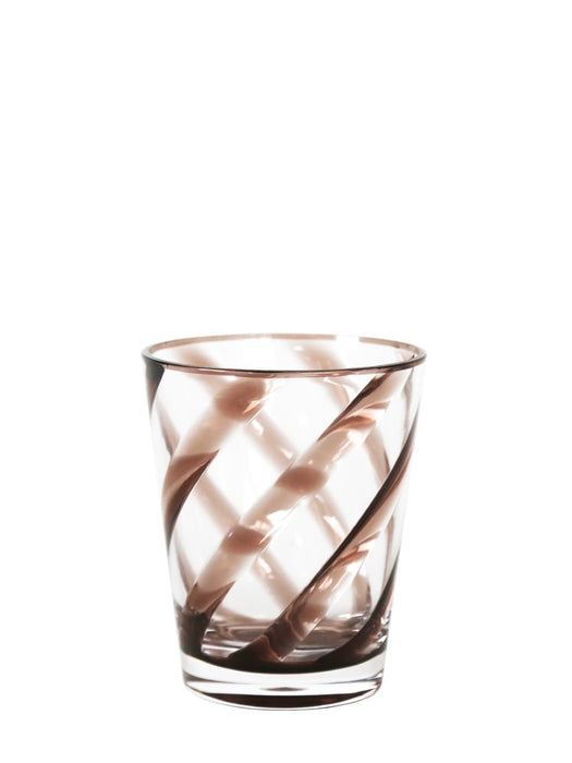 Bicchieri trasparenti con strisce colorate set da 8 pz
