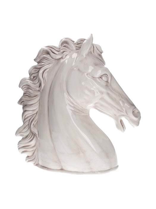 White ceramic horse head