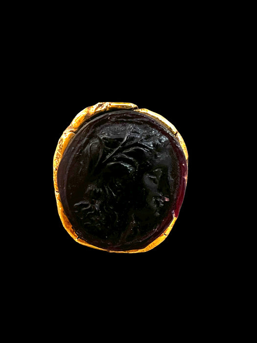 Bronze cameo ring