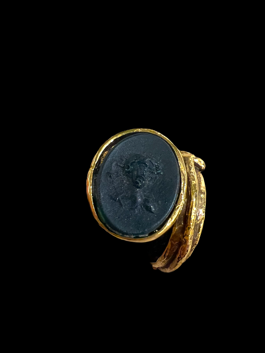 Bronze cameo ring